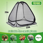 ANPHSIN Durable Plant Covers - Pop-up Fine Mesh Plant Tents with 8 Stakes, 22''x22''x23'' Garden Crop Guard Protectors Cages for Vegetables Fruits Away from Animals Birds Deer Squirrels,1 Pack