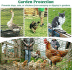 15.7 x 120 Inch Plant Protectors from Animals 0.8mm Free-Cut Metal Mesh Plant Cages for Outdoor Plants Chicken Wire Cloche, Wire Plant Protector for Garden Wire Mesh with Gloves, Wire Ties, Plier