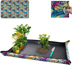 Extra Large Repotting Mat for Indoor Plants Transplanting and Dirt Control, Foldable Waterproof Succulent Potting Mat, Gardening Gifts for Plant Lovers (43.5"x29.5")