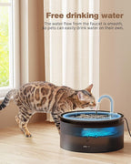 Cat Water Fountain: 108oz/3.2L Cat Fountain Super Silent Pet Water Fountain | Water Fountains for Cats Indoor - Faucet Cat Fountain- Suitable for Cats and Dogs - With 6 Filters & 3 Sponges