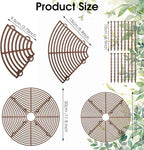 Nogeqi 2pcs 7.5/11.8 Inch Plants Covers Soil,Plant Pot Grid,Plastic Plant Covers from Animals with Ground Nails,Keep Dog and Cat Out of Potted for Indoor Plants(Large Small)