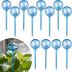 12-Pack Plastic Plant Watering Globes, Premium PVC Shatter-Resistant Plant Waterer, Tapered Opening Self Watering Planter Insert, Automatic Watering Spikes for Daily & Vacation Plants Care