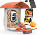 birdsnap® PAV-Bird Feeder with Camera,2K HD with 64GB Card, AI Identify Smart Bird House Cam Solar Panel,Live Stream,Motion Detection,Auto Record Video for Backyard Outdoors,Ideal Gift for Bird Lover