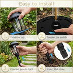 Solar Pathway Lights Outdoor 8 Pack, Warm White Solar Path Lights, Waterproof Energy Efficient Landscape Lights Decorative Auto On/Off, Solar Garden Lights for Yard Walkway Driveway Patio