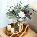 CEWOR Fake Flowers in Vase, Artificial Flowers Arrangement in Vase, Fake Floral Table Centerpieces Decor for Kitchen Farmhouse Coffee Table Living Room Bathroom Plant Decor