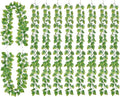8Pcs Artificial Tropical Leaves Garland, 5.9FT Fake Monstera Leaves Vines Hanging Plant Ivy Faux Palm Leaf Greenery Garland for Garden Porch Patio Jungle Beach Birthday Party Indoor Outdoor