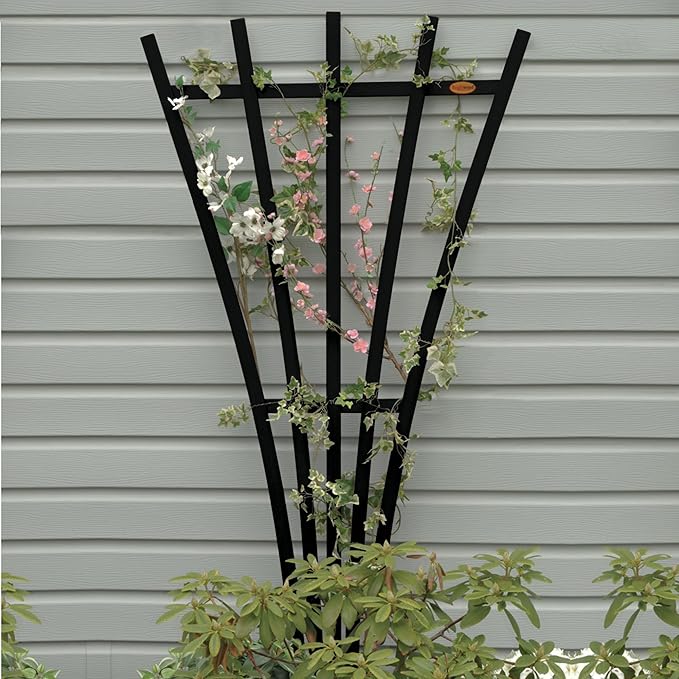 highwood Hartford Fan Trellis, 6 Foot, Black