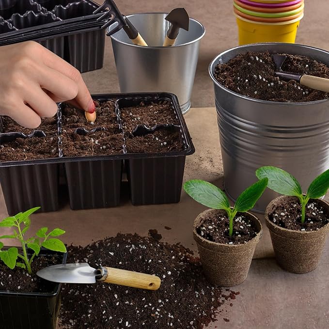 Doter Organic Seed Starter Premium Potting Soil Mix 4qt, All Natural Seed Starter Mix for Fast Germination and Vigorous Seedlings with Strong Root Systems