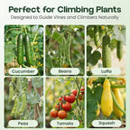 48x48 Cucumber Trellis for Raised Bed - U Shape Vegetable Garden Trellis for Climbing Plants Outdoor - Support for Cucumbers, Pea, Zucchini, Squash,Tomato, Green Bean, Vine, Watermelon, Melon, Pumpkin