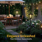 63" Solar Lamp Post Light,Outdoor Waterproof Solar Post Light,Garden Lights for Backyard, Pathway, Patio,Lawn, Driveway Decor
