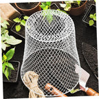 4pcs Iron Wire Plant Protective Cage Mesh Covers for Garden Flowerpots Reusable Plant Protectors with Ventilated Design Suitable for Outdoor Vegetables and Seedlings