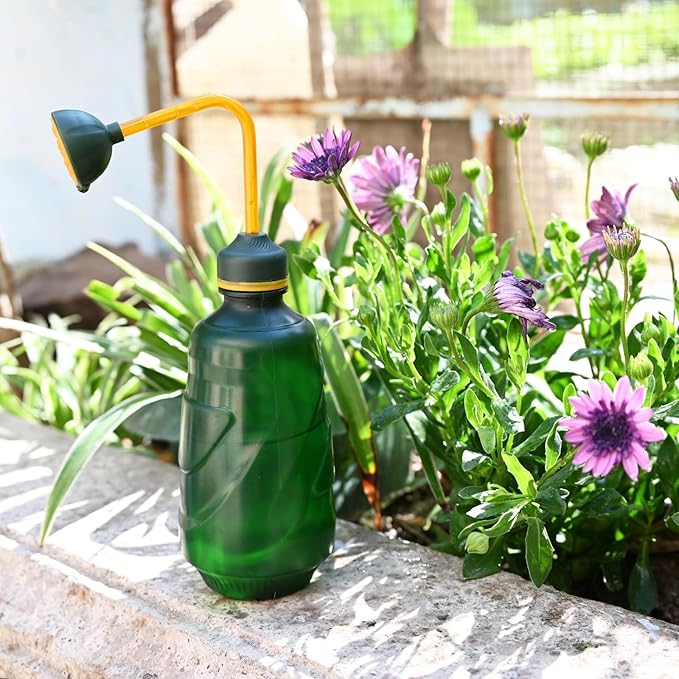 2Pack Watering Can for Seedlings, Small Watering Can for House Plant Garden Flower 15oz/450ml(Green)
