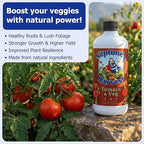 Neptune’s Harvest Organic Tomato & Vegetable Plant Fertilizer (2-4-2) - Liquid Plant Food w/Fresh Fish, Seaweed, Molasses, Yucca Extract, & Humic Acids - for Vegetable Garden (Pint)
