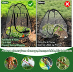 2pcs Pop Up Mesh Plant Protectors from Animals,Large Plant Netting Guard Cover with 8 Stake Crop Cage Fine Mesh Plant Tents for Protect Flower Tomato Vegetable from Deer Cat Bird Squirrel, 28x28x34 In