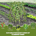 Cucumber Trellis 2 Pack, Foldable A-Frame Garden Trellis for Raised Bed Garden Grow Support with Plant Support Clips, Twist Ties, Plastic Ties, for Cucumber,Tomato, Climbing Plants and Flowers