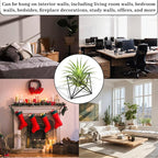 Hanging Air Plants Holders, 2Pcs Metal Air Plant Hangers for S-M Sized Air Plants, Himmeli Geometric Planter to Add a Sense of Style and Relaxation for Home Office Wedding (Black, 2pcs)