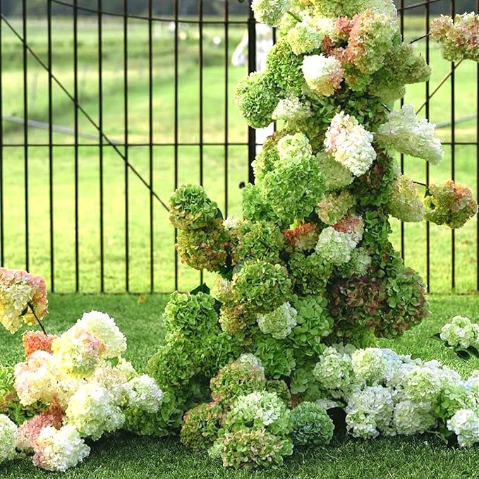 Coferset Green Hydrangea Artificial Flowers 3pcs Lifelike Faux Hydrangea Real Touch Fake Flowers for Home Wedding Christmas Office Party Living Room Decoration,22inch