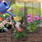 5 Pack Plant Protector from Animals, 24x12 inch Wire Plant Cages Mesh Plant Cage Garden Plant Protector, Sturdy Bunny Barricades Chicken Wire Cloche Plant Protectors for Keeping Bunny Animals Out