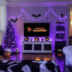 JMEXSUSS 200 LED 66ft Purple Christmas Lights, Connectable Purple String Lights Plug in, 8 Modes Outdoor Christmas Light for Tree Outside Indoor Patio Party Ceiling Room Xmas Decor