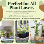 Terracotta Self Watering Planter Insert - Set of 4 Clay Ollas with Slim Bottom for Easy Soil Insertion, Glazed Top, Slow-Release Plant Watering System for Indoor & Outdoor Plants