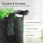 VIVOSUN 5-Pack 15 Gallon Plant Grow Bags, Heavy Duty Thickened Nonwoven Fabric Pots with Handles