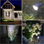 GKGG Solar Lights Outdoor Waterproof IP65, Solar Powered 76 LED 3 Lighting Modes Solar Spot Lights Outdoor for Yard Garden Landscape Pathway (Cool White, 6 Pack)
