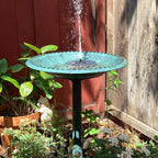Bird Bath for Outside, Large 28 inch Tall Birdbaths for Outdoors with Solar Water Fountain, Plastic Retro Green Bird Baths Bowl for Outdoor Garden Lawn Yard Patio Hotel Landscape Decor - Wide 20"