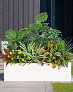 Ouddy Decor 18 Pcs Artificial Plants Outdoor, Fake Boxwood Plants UV Resistant Artificial Flowers Greenery Stems Faux Shrubs for Indoor Outdoor Porch Patio Garden Spring Summer Home Decor