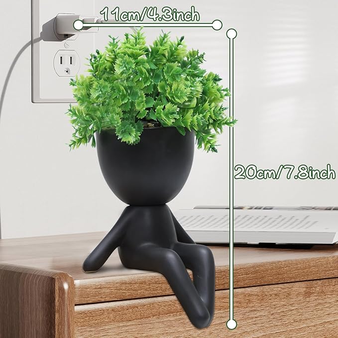 Zerzsy Fake Plants Succulents Office Table Decor Indoor Mini Succulent Plant Cute Artificial Plant Bathroom Decoration Set of 1
