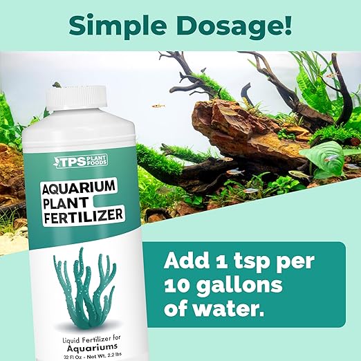 Aquarium Plant Fertilizer – Liquid Plant Food for Lush Underwater Growth, Vibrant Color & Strong Root Development, 32 oz