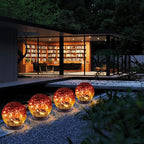 MLKNK Solar Globe Lights Outdoor Waterproof-Solar Balls-Solar Garden Lights-Orbs for Outside 2 Pack Cracked Glass Ball for Lawn Patio Yard Backyard Decorations