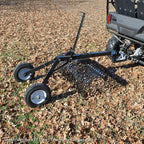 Titan Attachments 6' Landscape Rake Add-On Transformer Tow Frame, Bolt-On Rake has 36 Heat Treated Tines, Gardening Tool, Landscaper, and Grass Comb