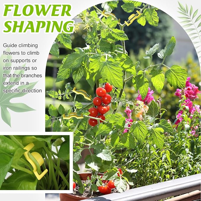 Feekoon 40 Pack Universal LST Plant Training Clips Reusable Low Stress Branch Benders for Enhanced Light Exposure & Airflow – Ideal for Indoor Gardening Cultivation to Bend or Interlock Stems (Yellow)
