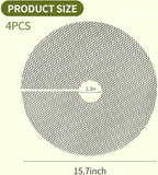 TINSKY 4 Pcs 15.7 Inch Plant Pot Grids-Cuttable Plant Pot Soil Covers Protectors from Animals-Indoor Plant Pot Soil Guard for Outdoor Garden Plant Protection