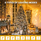 210 LEDs Warm White LED String Lights – 70FT Transparent Wire, Waterproof & Connectable Christmas Tree Lights for Indoor Outdoor Holiday Décor