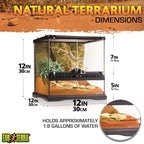 Exo Terra Glass Terrarium Kit, for Reptiles and Amphibians, Mini Wide, 12 x 12 x 12 Inches, PT2600A1