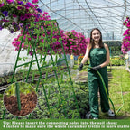 2 Packs Cucumber Trellis for Raised Beds, 31 X 47 Inch Adjustable Size A-Frame Garden Trellis for Climbing Plant Outdoors with Climbing Net and Plant Support Clip for Vegetable Grape Garden Supplies