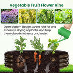 SUNYRISY Galvanized Raised Garden Bed with 71in Arch Trellis for Climbing Plants, Outdoor Planter Box with Climbing Net for Gardening Flowers Vegetables Fruits Herbs, Wood Grain