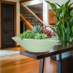 Ceramic Bonsai Pot - 18 Inch Planter with Drainage Hole Large Modern Bonsai Planter Decorative Succulent Flower Plant Pot for Indoor Plants Outdoor Green