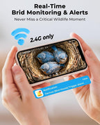 Bird House with Camera Solar Powered, Wi-Fi,Motion Detection & Night Vision,Pine Wood Birdhouse with Camera Inside,Ideal for Backyard & Nature Lovers(Light Blue)
