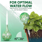 Plant Watering Globes Set of 2 - Small Self Watering Globes for Indoor & Outdoor Plants - Multicolored, Automatic, Glass Watering Bulbs for Daily Use, Plant Watering Devices