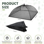 Sawysine 4 Pack Mesh Plant Cover Reusable Screen Cloche Dome Plant Protector Tent Collapsible Umbrella for Outdoor Garden Greenhouse Vegetable Flowers Strawberry from Animals (17 x 17 Inch,Black)