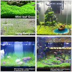 Aquarium Plant S.e,e,ds. not Fish Tank Aritificial Plastic Plant,10gram Mini-Leaf+8grame Long Hair Grass Fresh Water Carpet Decor