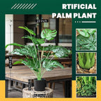 Toopify 28" 2Pack Large Fake Plants Artificial Palm Tree in Pot for Indoor and Outdoor Home Office Decor (Medium)