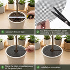 6 Pcs Plant Pot Cover Cuttable Plant Protector from Cats Indoor Dig-Free Plants Pot Soil Guard Flower Pots Grid Guard for Outdoor Garden Balcony