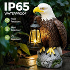 Jesokiibo 250th Anniversary USA Bald Eagle Statue with Solar Light, USA 250th Anniversary Merchandise Garden Decor Sculptures Statues Outdoor, Yard & Lawn Figurine,Bald Eagle Gift for Men