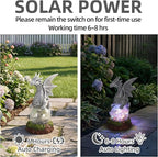 Rempry Solar Garden Dragon Statue Decor for Yard Lawn Patio Outdoor, Fantasy Dragon Lantern Birthday Housewarming Decoration Gifts for Women, Famliy, Friend