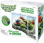 Toys By Nature Bonsai Moss & Rock Garden, Mini Wave Terrarium Kit with Real Plant, Beginner-Friendly Terrariums and Live Indoor Plants Decor