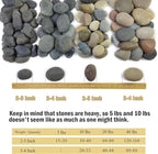 FANTIAN 40 lbs Garden Rocks Pebbles, 2-3 Inch Decorative Large River Rocks for Landscaping, Painting, Aquarium, Plants, Crafting, Walkways and Outdoor Decorative Stones