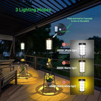 Solar Floor Lamps with Metal Tripod Plant Stand, 45.4 inches Waterproof Solar Powered Outdoor Lights for Patio, Porch, Deck, Yard, Garden Decor (2 Pack)